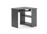 Vicco Eckschreibtisch, Anthrazit, Holzwerkstoff, 3 Fächer, Formgebogen, 83x77x76 cm, Arbeitszimmer, Schreibtische, Eckschreibtische