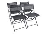 Gardenson , Schwarz , Metall, Textil , 45x79x46 cm , klappbar, UV-beständig, regenabweisend, abwischbar ,