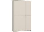 Livetastic Garderobenschrank, Kaschmir, Holzwerkstoff, 12 Fächer, 111.5x185.9x35.3 cm, griffloses Öffnen, Garderobe, Garderobenschränke, Garderobenschränke