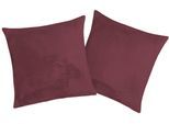 Kissenbezug OTTO HOME "Jil", rot (bordeaux), B:40cm H:40cm L:40cm, Polyester, Kunstfaser, Kissenbezüge, Kissenbezug, aus super weichem Kuschelfleece, Kuscheldecke, Premium Qualität