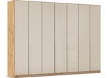 Drehtürenschrank OTTO HOME "Kleiderschrank Kleiderschränke Schrank Garderobe AGORDO mit Glasfront", beige (eiche artisan, glas beige (champagner)), B:315cm H:229cm T:54cm, Holzwerkstoff, Schränke, Drehtürenschrank, durchdachte Innenausstattung, in 8 Breiten und 2 Höhen MADE IN GERMANY