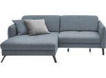 Ecksofa "SO 4400 V", blau (blau, grau), B:259cm H:84cm T:167cm, 100% Polyester, SET ONE BY MUSTERRING, Sofas, Ecksofa, wahlweise mit motorischer Bettfunktion & Kopfverstellung, Fuß schwarz