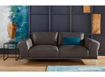 2,5-Sitzer W.SCHILLIG "montanaa Designsofa mit erstklassigem Sitzkomfort, Ferderkern", braun (braun z59), B:212cm H:78cm T:94cm, Sofas, 2 5-Sitzer, mit Metallfüßen in Chrom glänzend, Breite 212 cm