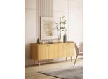 Sideboard WOODMAN "Nice", braun (eiche), B:160cm H:75cm T:45cm, FSC-zertifiziertes teilmassives Holz, Sideboards, Sideboard, Kommode, Breite 169 cm, Echtholzfurnier aus Eiiche, viel Stauraum