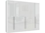 Kleiderschrank OTTO HOME "Piano, UV lackiert, hochglänzend in beige oder weiß, FSC-zertifiziert", weiß (weiß hochglanz), B:272cm H:224cm T:56cm, Holzwerkstoff, Schränke, Kleiderschrank, in vielen Breiten, Höhe 224cm, mit Soft-Close Funktion