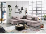 Ecksofa "SO 4100 mit komfortablen Federkern und Kopfteilverstellung", grau (steelgrau 38), B:291cm H:80cm T:226cm, SET ONE BY MUSTERRING, Sofas, Ecksofa, wahlweise mit Bettfunktion und Sitztiefenverstellung, L-Form