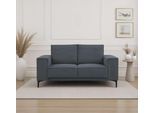 2-Sitzer OTTO HOME "OLAND Cord, Sofa, B: 164 cm, Skandi-Design", grau (dunkelgrau), B:164cm H:85cm T:83cm, 92%PES 8%NY, Sofas, 2-Sitzer, 164 cm, Wellenunterfederung, Skandi-Design, Metallfüße