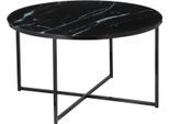 Couchtisch SALESFEVER "Caorle Coffeetable im eleganten Stil", schwarz (schwarz, schwarz, schwarz, schwarz), B:80cm H:45cm T:80cm, Tische, Couchtisch, Elegantes Design mit Marmoroptik-Tischplatte