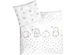 Kinderbettwäsche JULIUS ZÖLLNER "Igelchen, in 100x135cm passt in Babybetten von 70x140cm und 60x120cm", weiß, B/L: 80cm x 80cm, 1 Stk., 1 Stk., Renforcé, B/L: 35cm x 40cm, 2 Stk., Renforcé, Obermaterial: 100% Baumwolle, Bettwäsche, Kinderbettwäsche, mit kleinem Igel, 80x80 cm für Wiegen, Stubenwagen und Kinderwagen