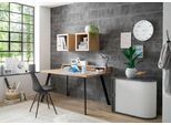 Büromöbel-Set MÄUSBACHER, grau (asteiche, schwarz matt, graphit weiß), Holzwerkstoff, Arbeitsmöbel-Sets, Büromöbel-Set