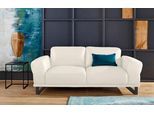 2-Sitzer W.SCHILLIG "montanaa Designsofa mit erstklassigem Sitzkomfort, Federkern", weiß (weiß z59), B:192cm H:78cm T:94cm, Sofas, 2-Sitzer, mit Metallkufen in Schwarz pulverbeschichtet, Breite 192 cm
