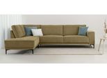 Ecksofa OTTO HOME "OLAND Struktur fein L-Form, B: 289 cm, Skandi-Design", grün (olive), B:289cm H:85cm T:210cm, 100% Polyester, Sofas, Ecksofa, Struktur, Flachgewebe, Luxus-Microfaser, Boucle