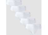 MP Damen Bikinislip mit mittelhohem Bund (5er-Packung) – Weiß - XS