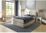 Boxspringbett HOME AFFAIRE "Lysann", beige, B:147cm L:215cm, Komplettbetten, Boxspringbett, 5fach verstellbares Kopfteil, in 4 Breiten, 3 Matratzenarten