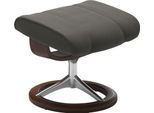 Fußhocker STRESSLESS "Consul", grau (metal grau paloma), B:54cm H:41cm T:39cm, Leder BATICK: BATICK ist ein leicht korrigiertes, durchgefärbtes und genarbtes Möbelleder, bei dem die meisten Unebenheiten und Spuren in der Regel entfernt wurden.;Leder PALOMA: PALOMA ist ein durchgefärbtes Semianilin-Möbelleder mit natürlicher Narbung.;ROHLEDER Stoff Q2 FARON: Ein fester zuverlässiger Bouclé mit eine