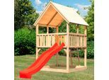 Spielturm KONIFERA "Lenie", beige (natur), Spieltürme, KinderB:200cm H:345cm T:200cm, Holzwerkstoff, Spielturm, BxTxH: 200x200x345 cm, B:200cm H:345cm T:200cm
