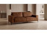 3-Sitzer OTTO HOME "OLAND Luxus-Microfaser, Sofa, B: 224 cm, Skandi-Design", braun (cognac), B:224cm H:85cm T:83cm, 100% Polyester, Sofas, 3-Sitzer, Struktur, Flachgewebe, Luxus-Microfaser, Boucle