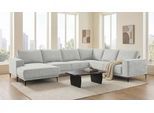 Wohnlandschaft OTTO HOME "OLAND Bouclé U-Form, XXL, B: 342 cm, Skandi-Design", beige (sand), B:342cm H:85cm T:260cm, 100% Polyester, Sofas, Wohnlandschaft, Skandi-Design in Struktur, Flachgewebe, Luxus-Microfaser, Boucle