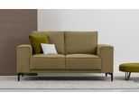 2-Sitzer OTTO HOME "OLAND Struktur fein, Sofa, B: 164 cm, Skandi-Design", grün (olive), B:164cm H:85cm T:83cm, 100% Polyester, Sofas, 2-Sitzer, 164 cm, Wellenunterfederung, Skandi-Design, Metallfüße
