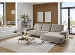 Ecksofa DIE PLANBAR "ZE-EM18063, Breite 322 cm", beige (cyber mandel), B:322cm H:89cm T:187cm, 100% Recyceltes Polyester, Sofas, Ecksofa, wahlweise mit Sitztiefen- und Armteilverstellung