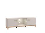 TV-Bank HOME AFFAIRE "Essex, TV-Board, TV-Kommode, TV-Schrank, TV-Unterschrank, TV-Möbel", weiß (kaschmir), B:154cm H:50,5cm T:41,5cm, Holzwerkstoff, Kunststoff, MDF, Metall, Sideboards, TV-Bank, Elegantes Lowboard (154 cm) in Kaschmir mit viel Stauraum