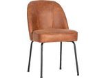 Esszimmerstuhl WOOOD "Vogue mit bezug und 3D-Muster, B 50 x T 57 x H 83 cm (2er-Set)", braun (cognac, schwarz), B:50cm H:83cm T:57cm, Stühle, Esszimmerstuhl, Polsterstuhl, 4-Fuß-Metallgestell, Breite 50 cm