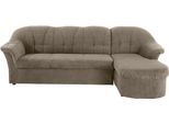 Ecksofa DOMO COLLECTION "Pegnitz, elegante Rückensteppung, komfortabel, Breite 238cm, L-Form", braun (schlamm), B:238cm H:82cm T:141cm, 95% Polyester, 5% Nylon, Sofas, Ecksofa, wahlweise mit Bettfunktion