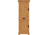 Vorratsschrank OTTO HOME "Rügen", beige (natur), B:54cm H:153,5cm T:60cm, Massivholz, Schränke, Vorratsschrank, Breite 47 cm, Kiefer massiv, 2 Türen, 1 Schubkasten