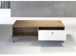 Couchtisch HOME AFFAIRE "Tarragona", artisan eiche melamin, weiß matt, artisan eiche melamin, B:110cm H:37cm T:60cm, Tische, Couchtisch, Couchtisch m. 2 Schub.K, 2 Fächern & Soft-Close - (B/T/H) 110/60/37 cm