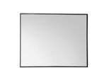 Edaxo Wandspiegel, Schwarz, Glas, 80x60x3 cm, Spiegel, Wandspiegel