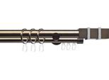 Gardinenstange LIEDECO "CELQUADE02SG2L" Gr. 4, braun (bronzefarben), L:240cm Ø:25mm, Metall, Gardinenstangen, Gardinenstange, 2-läufig im Fixmaß Ø 25/20 mm