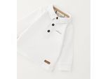 Businessshirt MINIBANDA "BABY BOY SWEATER", Jungen, Gr. 6, weiß (optical weiß), 95% Baumwolle, 5% Elasthan, Shirts