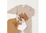 Strampler IDO "BABY BOY ROMPERS", Kinder, Gr. 1, EURO-Größen, braun (caramel), 95% Baumwolle, 5% Elasthan, Overalls