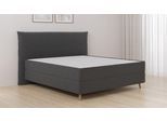 BRUNO Boxspringbett Premium 240x200cm in Schwarz Anthrazit | Matratzen-Härtegrad: Link H3 / Rechts H3 | mehrfach ausgezeichnet in Design & Qualität