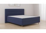 BRUNO Boxspringbett Premium 240x200cm in Blau | Matratzen-Härtegrad: Links H2 / Rechts H2 | mehrfach ausgezeichnet in Design & Qualität