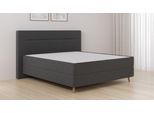 BRUNO Boxspringbett Premium 240x200cm in Schwarz Anthrazit | Matratzen-Härtegrad: Links H2 / Rechts H2 | mehrfach ausgezeichnet in Design & Qualität