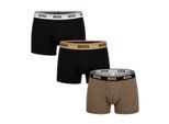 Verpakking van 3 heren katoenen elastische boxers met logo 50531701