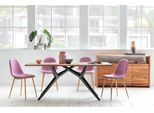 Esstisch SIT "Aarau Wildeiche geölt mit Metallgestell Industrial", braun (natur, antikschwarz, antikschwarz, natur), B:240cm H:73cm T:100cm, Platte Wildeiche geölt, Gestell Metall, Tische, Esstisch, Wildeiche mit durchgehenden Lamellen und Factory-Gestell