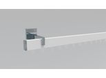 Gardinenstange INDEKO "Bern", weiß (weiß, chromfarben), L:170cm, Aluminium, Gardinenstangen, Gardinenstange, Innenlauf Komplett-Set inkl. Gleitern und Montagematerial