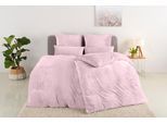 Bettwäsche OTTO HOME "Desner3", rosa, B/L: 135cm x 200cm, 1 Stk., 1 Stk., Microfaser, B/L: 80cm x 80cm, 2, Microfaser, Obermaterial: 100% Polyester, Bettwäsche, Bettwäsche, Bettwäsche mit Reißverschluss, Cashmere-Touch, kuschelig & weich