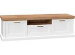 TV-Board OTTO HOME "Tara", weiß (weiß matt, pacific walnut), B:177cm H:52cm T:54cm, Holzwerkstoff, MDF, Sideboards, TV-Board, lackiert mit wasserbasiertem UV-Lack, mit Soft-Close-Funktion