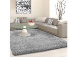 Hochflor-Teppich AYYILDIZ TEPPICHE "Life Shaggy 1500 , auch als Läufer und in Rund erhältlich", grau (hellgrau), B:120cm H:30mm L:170cm, Kunstfaser, Teppiche, Hochflor-Teppich, Langflor, uni, große Farb- und Größenauswahl. Wohnzimmer, alle Räume
