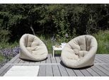 Gartensessel KARUP DESIGN "Nido out™, Loungesessel, Hocker, Chillsessel, Relaxsessel", grau (dunkelgrau), B:85cm H:75cm T:90cm, Sessel, Gartensessel, Outdoor geeignet, Schmutz- und Wasserabweisend, Made in Europe
