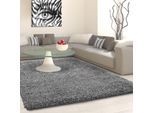 Hochflor-Teppich AYYILDIZ TEPPICHE "Life Shaggy 1500 , auch als Läufer und in Rund erhältlich" Gr. 8, grau, B:300cm H:30mm L:400cm, Kunstfaser, Teppiche, Hochflor-Teppich, Langflor, uni, große Farb- und Größenauswahl. Wohnzimmer, alle Räume