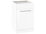 Spülenschrank WIHO KÜCHEN "Flexi2", weiß (front: weiß glanz, korpus: weiß), B:50cm H:82cm T:57cm, Schränke, Spülenschrank, Breite 50 cm