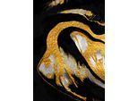 Acrylglasbild QUEENCE "Wandbild, Goldbild, Bild Abstrakte Kunst mit Blattgold veredelt", bunt (farbe bild(er): schwarz,gold,grau), B:40cm H:60cm, Acrylglas, Bilder, Acrylglasbild, Handveredelt mit Blattgold für eine edle und zeitlose Optik.