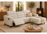 Ecksofa OTTO HOME "CARPARI Webstoff,L-Form,224 cm, man./elektr. Relaxfunktion", beige (creme), B:263cm H:97cm T:179cm, Sofas, Ecksofa, (USB A/C), sowie Kopfteilverstellung