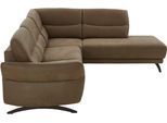 Ecksofa HOME AFFAIRE "Novalis, Herz-Waage-Funktion & klappbarer Armlehne", olive, B:269cm H:91cm T:221cm, 100% Polyester, Sofas, Ecksofa, Ergonomischer TTFK-Komfort, saugroboter-freundlich, frei stellbar