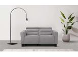 2-Sitzer OTTO HOME "Carpari Webstoff, 162 cm, man./elektr. Relaxfunktion", grau (hellgrau), B:162cm H:97cm T:100cm, Sofas, 2-Sitzer, (USB A/C), sowie Kopfteilverstellung