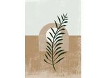 Bild KOMAR "Silence Full Moon", braun (farbe bild(er): braun), B:50cm H:70cm, Holz, Papier, Bilder, Bild, Wandbild zur Dekoration - ohne Rahmen